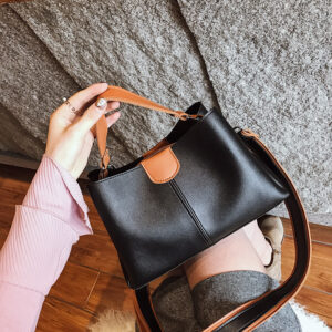 2019 New Autumn Winter Fashion Color-Block Tote Women’s Handbag Versatile Shoulder Crossbody Bag