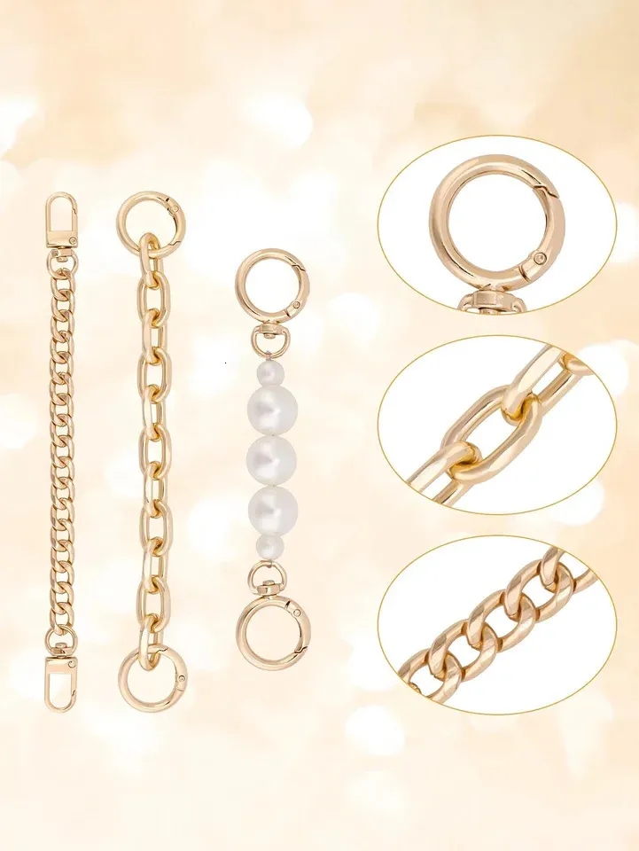 PCS 3 Styles Pearl Bead Charms Bag Fashion Extender Chain Purse Strap 250728 - Image 5