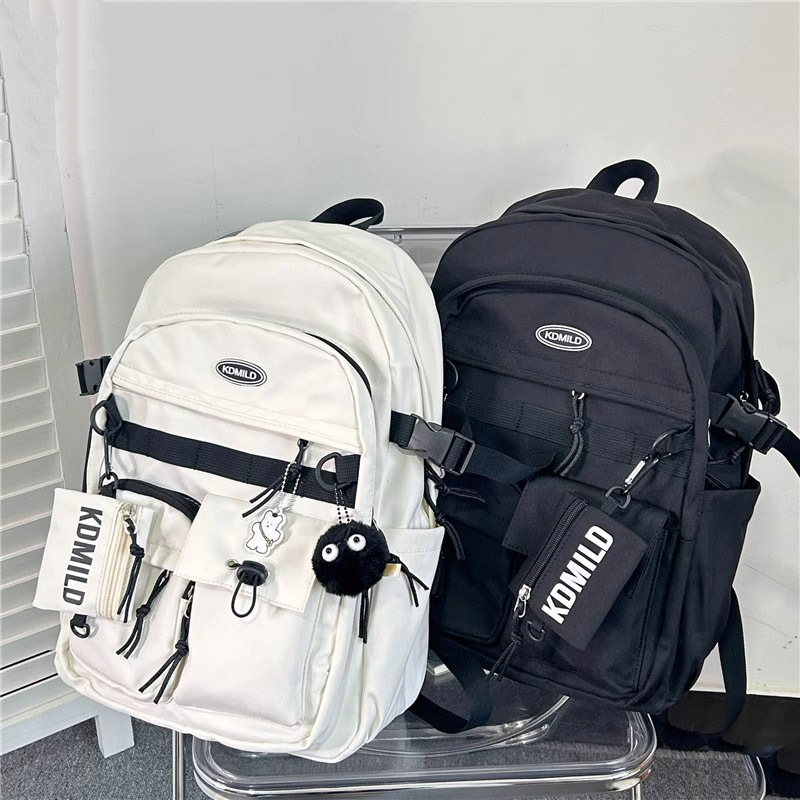 Versatile Tooling Style School Bag Female Student Large Capacity Japanese Travel Backpack Male