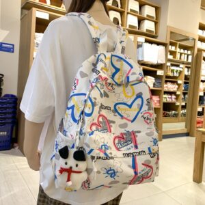 Men’s Bags girls with love print version campus junior and high school students, schoolbags for girls, casual backpack
