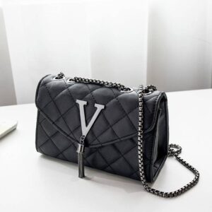 Light Luxury New Embroidered Line Style Ringer Classic Hundred Chain Women’s Single Shoulder Crossbody Small Square Bag