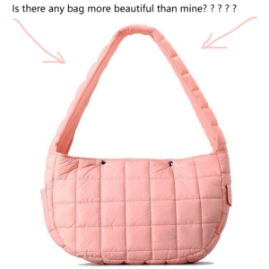 Shoulder bag, large-capacity cotton bag for autumn winter, unisex and niche diamond-patterned crossbody dumpling bag.