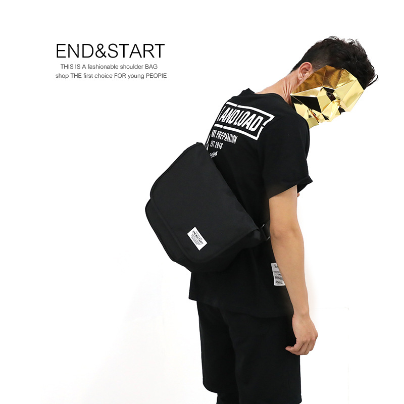 Men's Shoulder Oxford Cloth Horizontal Student Schoolbag Casual Messenger Bag - Image 3