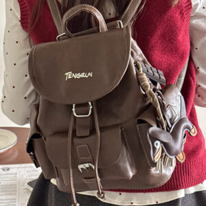 2026 New Model College Student Retro Gentle Style Layered Storage Short Trip Fashion Casual Women’s Backpack