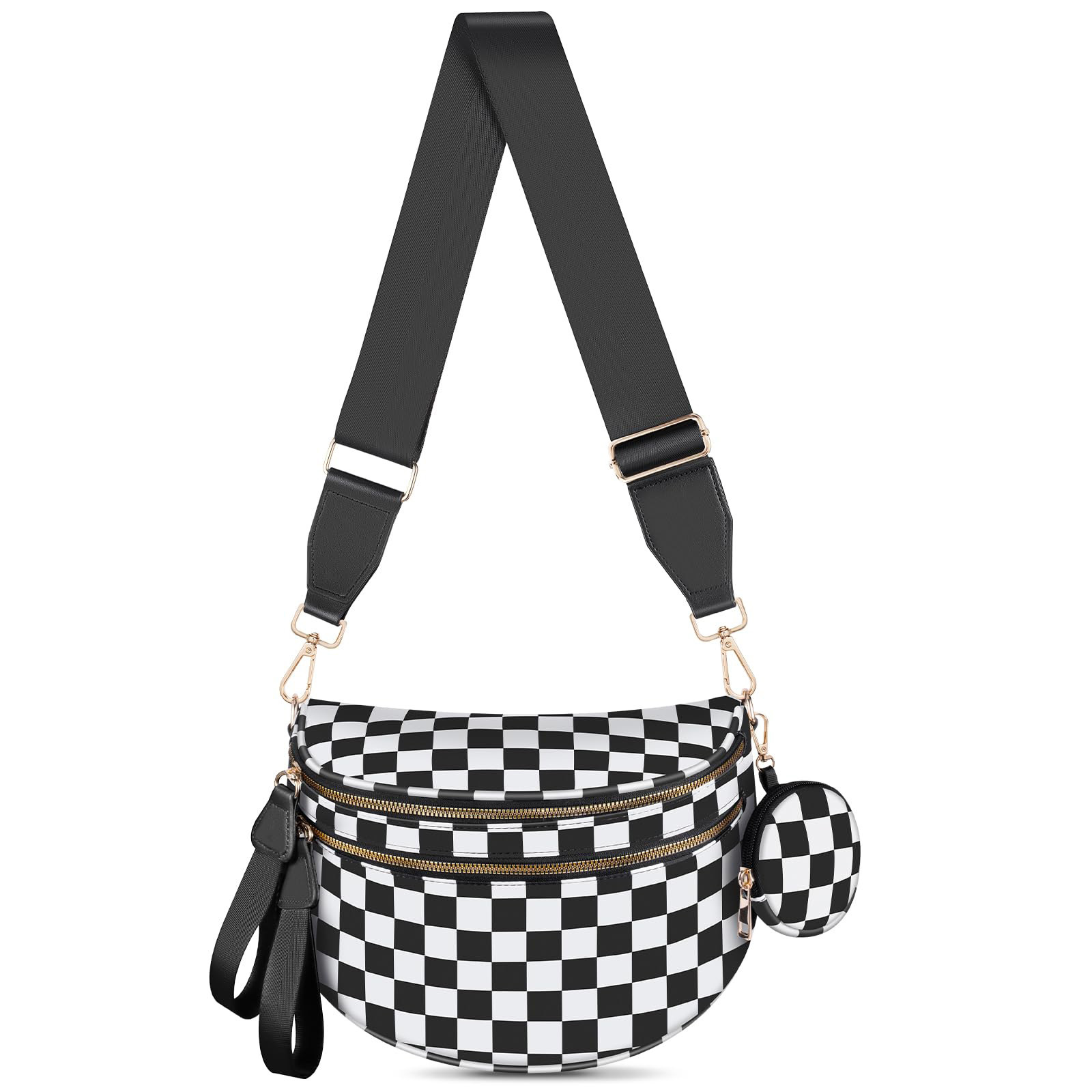 Lightweight, Luxurious, Adjustable Shoulder Strap Crossbody Bag, Detachable Wallet - Image 5