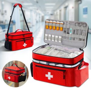 Travel Organizer, Medicine Pill Bottle Storage, Medication Organizer For Home Emergency Kit (Empty Bag Only)