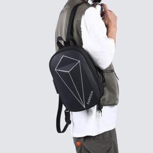2026 New Hard Shell Backpack Men’s Shoulder Messenger Bag Dual-purpose Multi-functional Sports Style