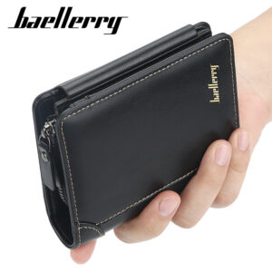 Men’s short with multiple slots, 3 folds, a stylish thin card bag, large capacity, practical and convenient high-end