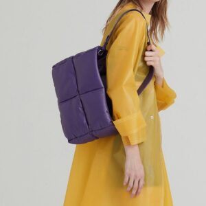 Women’s Down Handbag Filled Cotton Clothing Simple Small Square Soft Autumn And Winter Shoulder Tote Bag