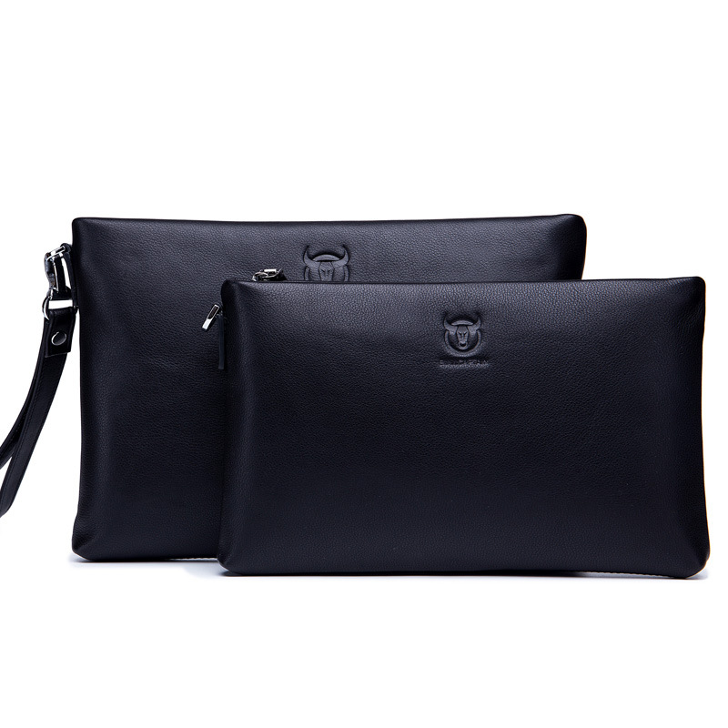 Goods Men's Genuine Leather Soft Cowhide Multifunctional Clutch Zipper Large Capacity Business Wallet - Image 2