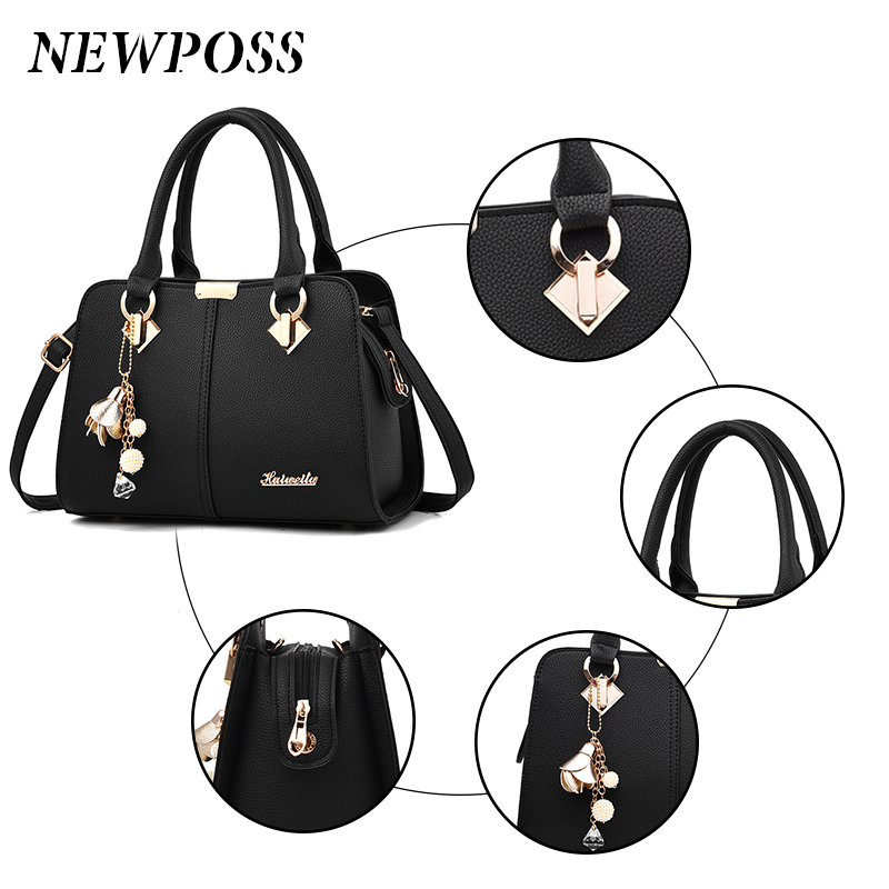 Newposs Famous Designer Brand Women Leather Handbags 2026 Luxury Ladies Hand Purse Fashion Shoulder Bags - Image 5