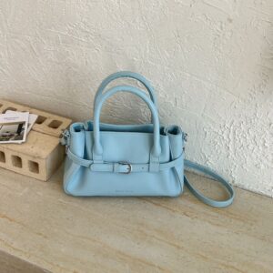 Vintage Lychee Pattern High-End Handbag 2026 New Design Fashionable Commuter With Belt Buckle Decoration Crossbody Bag