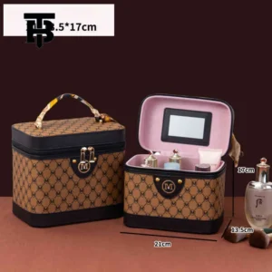 TB BHULAMTE Free Shipping New Designer Women’s 2026 Retro Large Capacity Bag Multi Functional Makeup Storage Box
