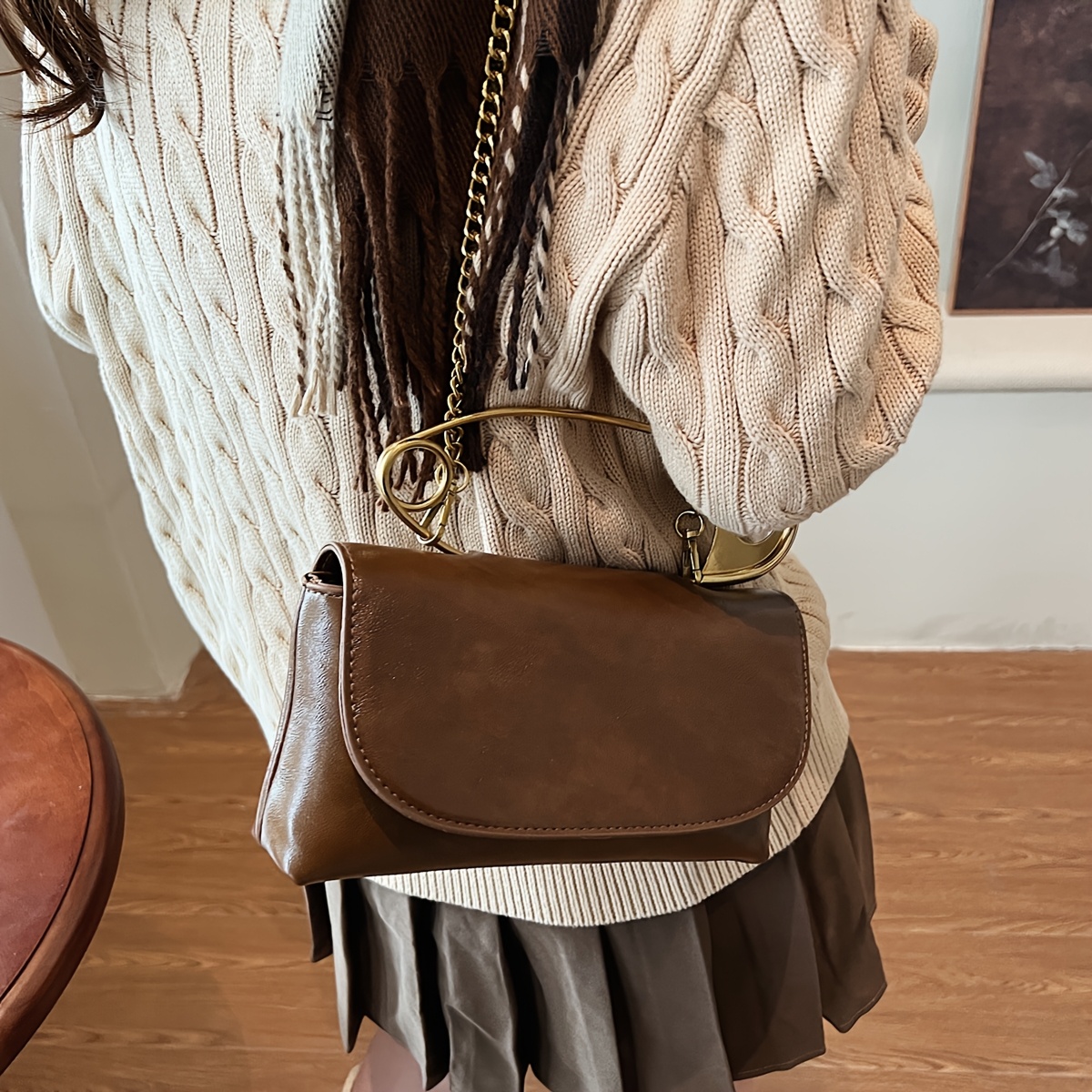 Unique Large Pin Design Envelope Bag Ladies Punk Style Daily Evening Purse - Image 13