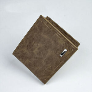 Men’s Polyester Leather Wallet Multi-Card Slot Can Hold Driver’s License Dollar Clip