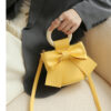 Bowknot lemon yellow material