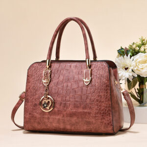 Elegant Handbags For Women Shoulder Small Top Handle Bags Crocodile Handbag Patent Leather Satchel Crossbody Bag With