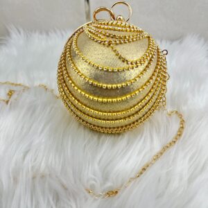 2026 For Women, Tassel Small Round Bag, Versatile Dress Party Handbag, Ball-shaped Evening Bag With Clasp
