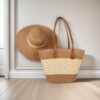 Hat + bag set wheat ears