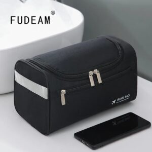 FUDEAM Polyester Men Business Portable Storage Toiletries Organizer Women Travel Cosmetic Bag Hanging Waterproof Wash