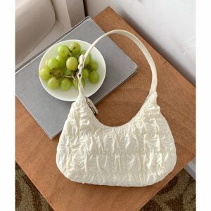 CDIWRI&KARI Puff For Girls, Cloud Pleated Bag, 2026 New Fashionable Single-Shoulder Dumpling Underarm Bag