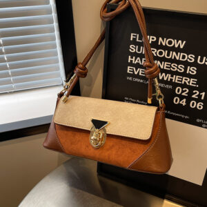 Niche contrasting color stitching for women 2026 new popular style versatile crossbody single shoulder armpit buette