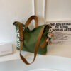 Canvas Bag Green with Pendant