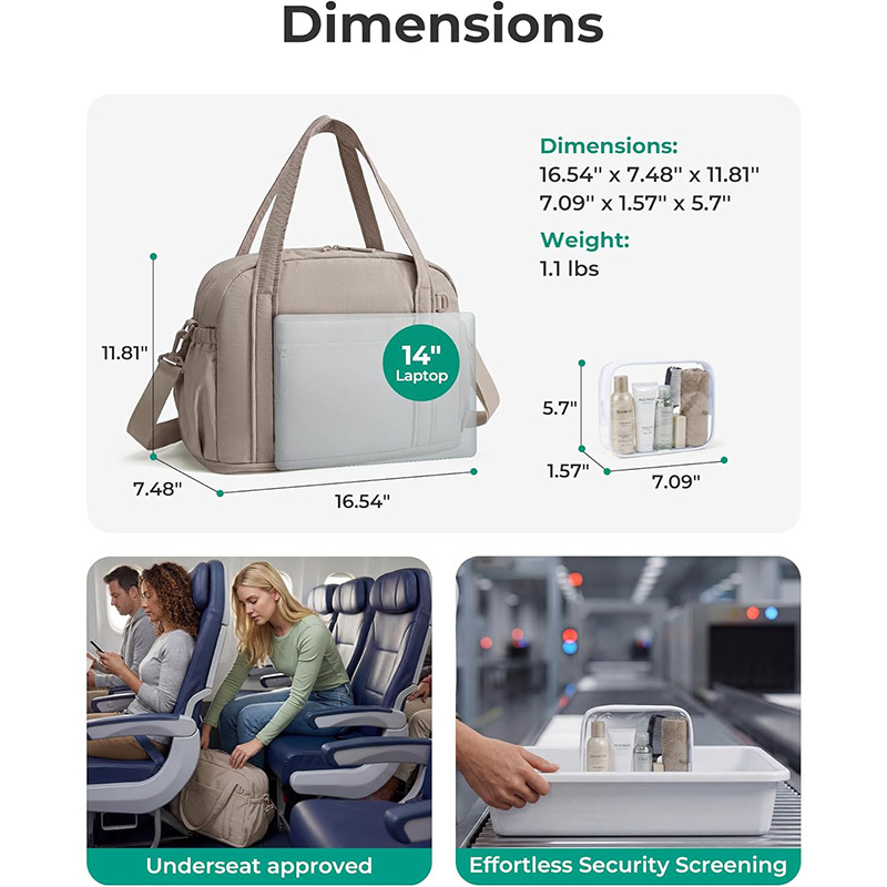 Expandable Tote Lightweight Gym With Toiletry Overnight Travel Bag New Functional Luggage - Image 2