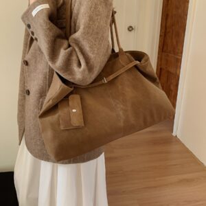 Cross-border 2026 Fall/Winter New Vintage Versatile Single-Shoulder Underarm Large Capacity Casual Tote Bag For Women