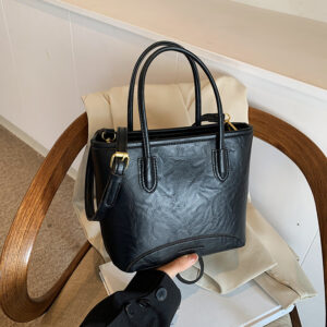 Fashionable Color-Block Handbag For Women 2026 Autumn/Winter New French Niche Cross-Border Popular Single-Shoulder