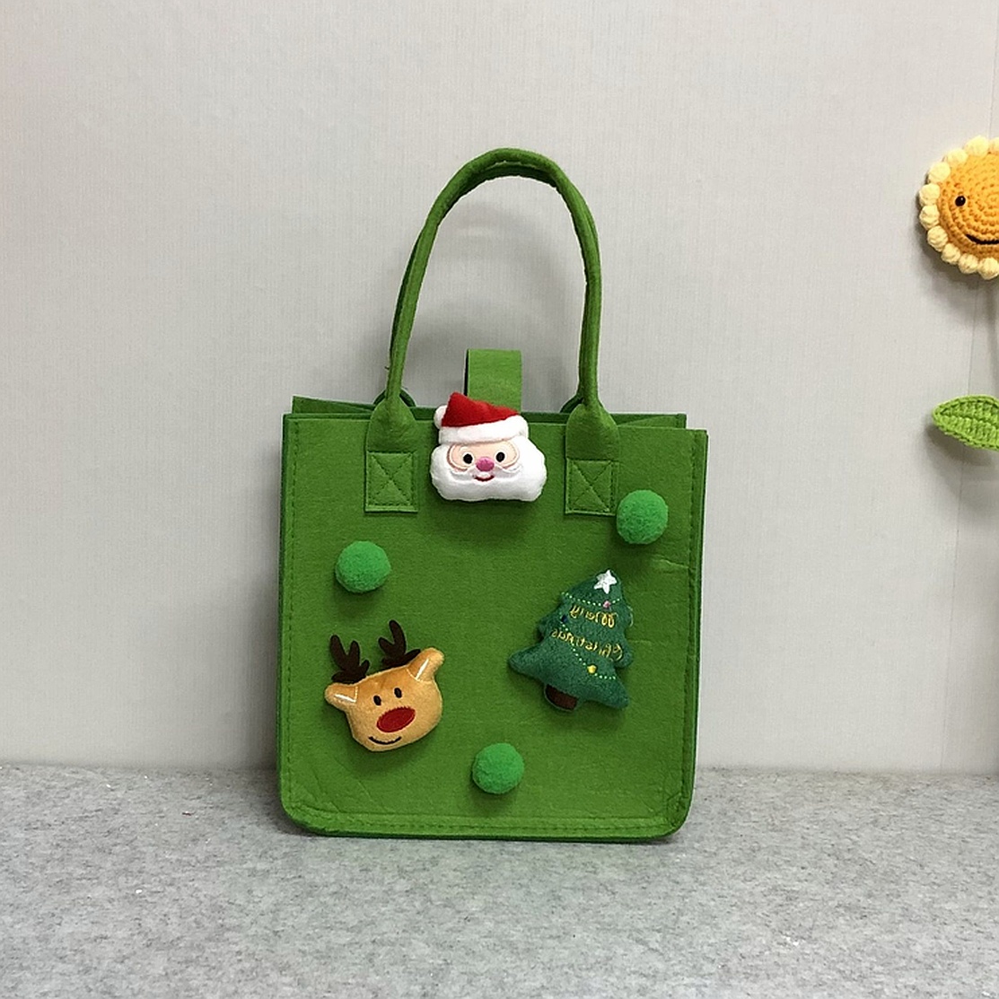 Christmas Candy Felt Tote Apple Box Handbag High-grade Bag Sale Gift - Image 6