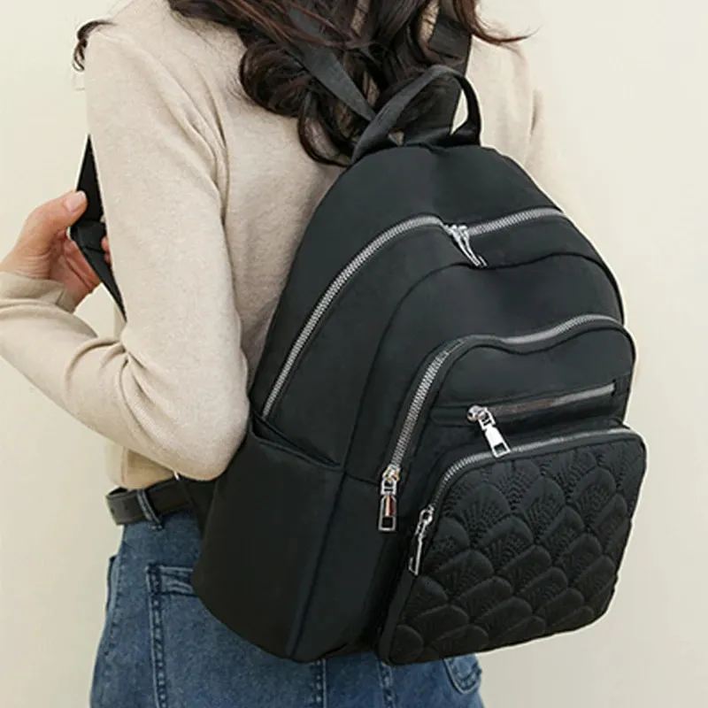 Oxford Cloth Nylon Travel Backpack Womens Casual Fashion Canvas Student Bag 250509 - Image 6