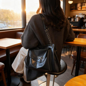 2026 New Trendy Large‑Capacity Commuter Tote Bag, Fashion Versatile Chain Shoulder Bag Multi‑use Backpack For Women