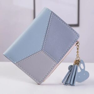 New Arrival Wallet Short Women Zipper Patchwork Fashion Panelled Wallets Trendy Coin Purse Card Holder Leather