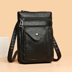 for Women Crossbody New Textured Shoulder Phone Soft Leather Fashionable European And American Style Mature Fashion