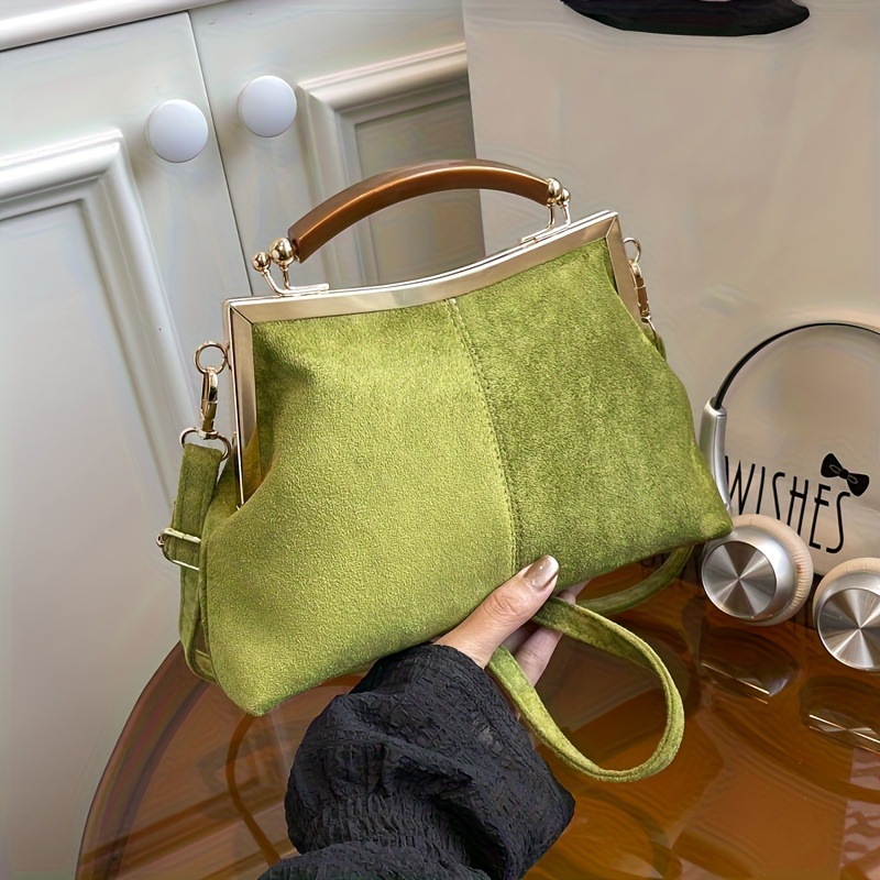 High Quality Elegant Retro Suede Like Soft Fashion Crossbody Versatile Women's Bag - Image 2