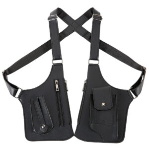 Vest Fashionable Chest Outdoor Leather Underarm Shoulder Sports Casual Crossbody Bag, Men’s Bag