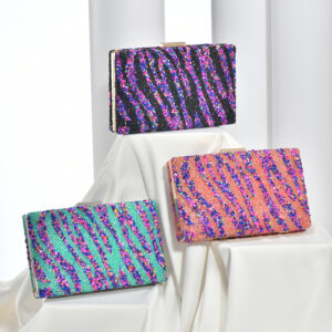 Women’s Bags Personalized Zebra Pattern Diamond Fashion Style Evening Banquet Dress Clutch Bag Wholesale