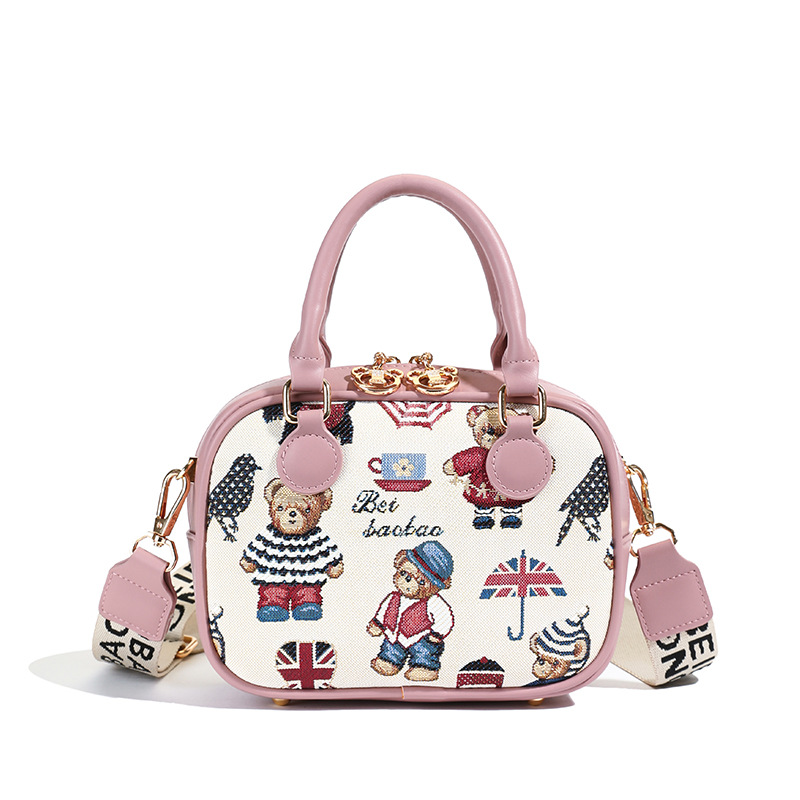 North Bags Authentic Bear Embroidered Crossbody Women's Trendy Shoulder Bag High Quality - Image 6