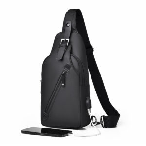Men’s Crossbody Sling Bag – Waterproof Oxford Fabric, Anti-Theft Design, Lightweight & Durable For Travel, Commuting,