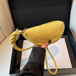 Niche Soft Leather Crescent Underarm Women’s High-end Casual Versatile Shoulder Crossbody Dumpling Water Bottle Bag