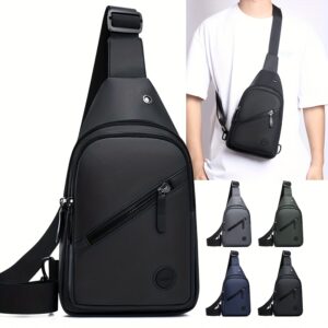 Waterproof Men Sling Chest Bag Adjustable Crossbody Shoulder Pack Outdoor Travel Mini Backpack