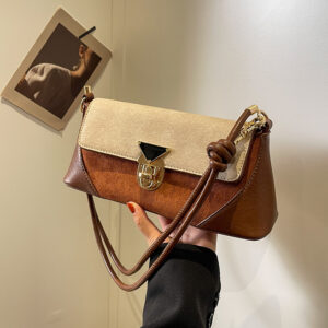 Niche contrasting color stitching for women 2026 new popular style versatile crossbody single shoulder armpit buette
