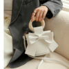 Bowknot white material bucket