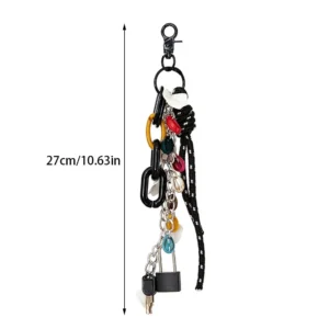 1PC Multi-Functional Diy Acrylic Charms Keychain Lock Chain For Cute Lady Phone Case Hanging Ornaments Bag Accessories