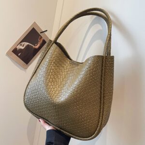 Vintage Fashion Large Capacity Women’s Simple Tote Niche Texture Shoulder Bag