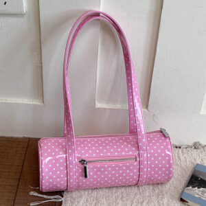French-style Polka Dot Underarm Women, 2026 Trendy PU Leather Handbag, Simple And Elegant Shoulder/crossbody Bag For