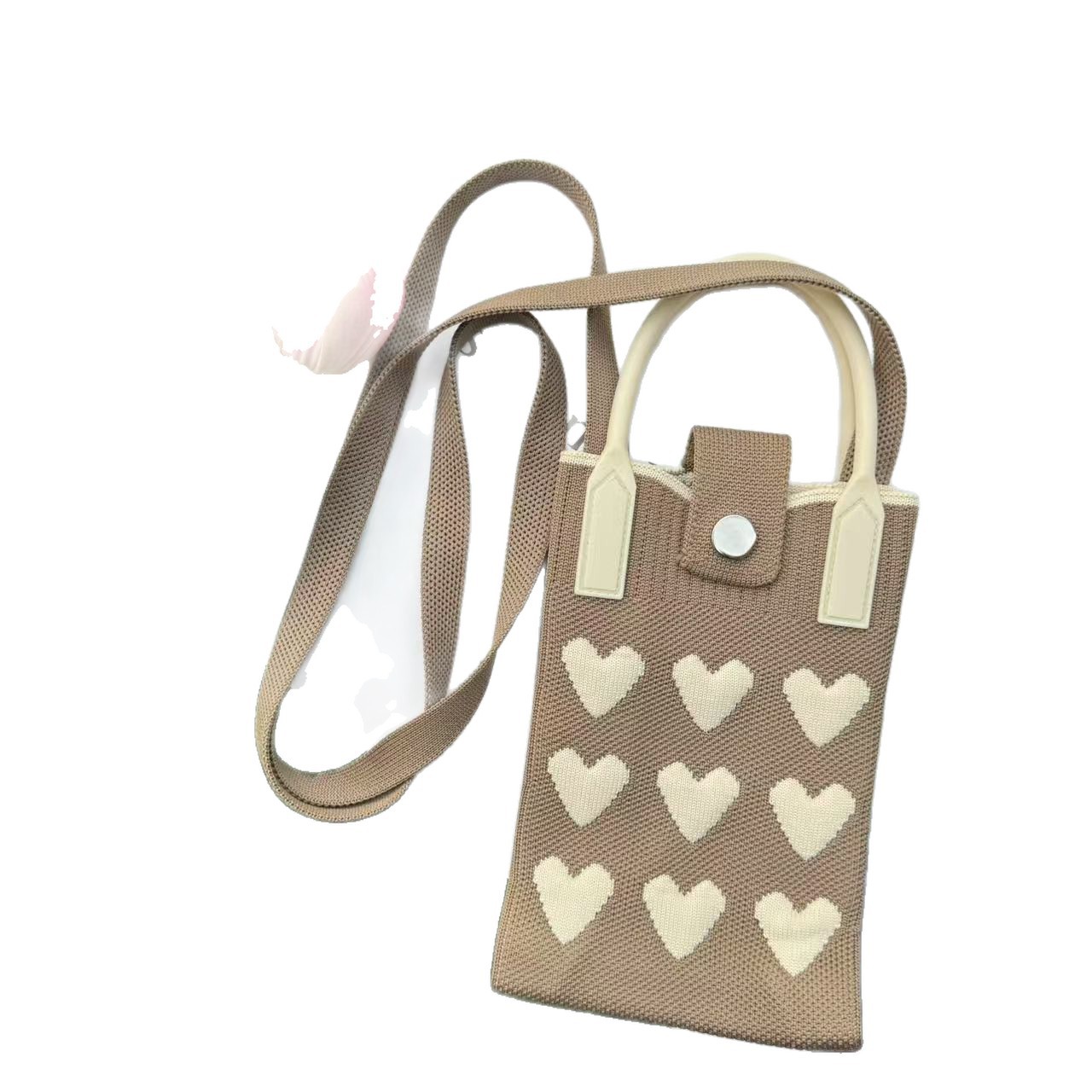 Love Fashionable Versatile Mobile Phone Portable Messenger Knitted Bag - Image 5