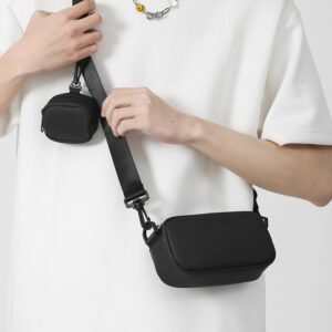 Men’s Crossbody Trendy Brand On Instagram, New Summer PU Shoulder Bag, Japanese Casual Versatile Simple Small Phone