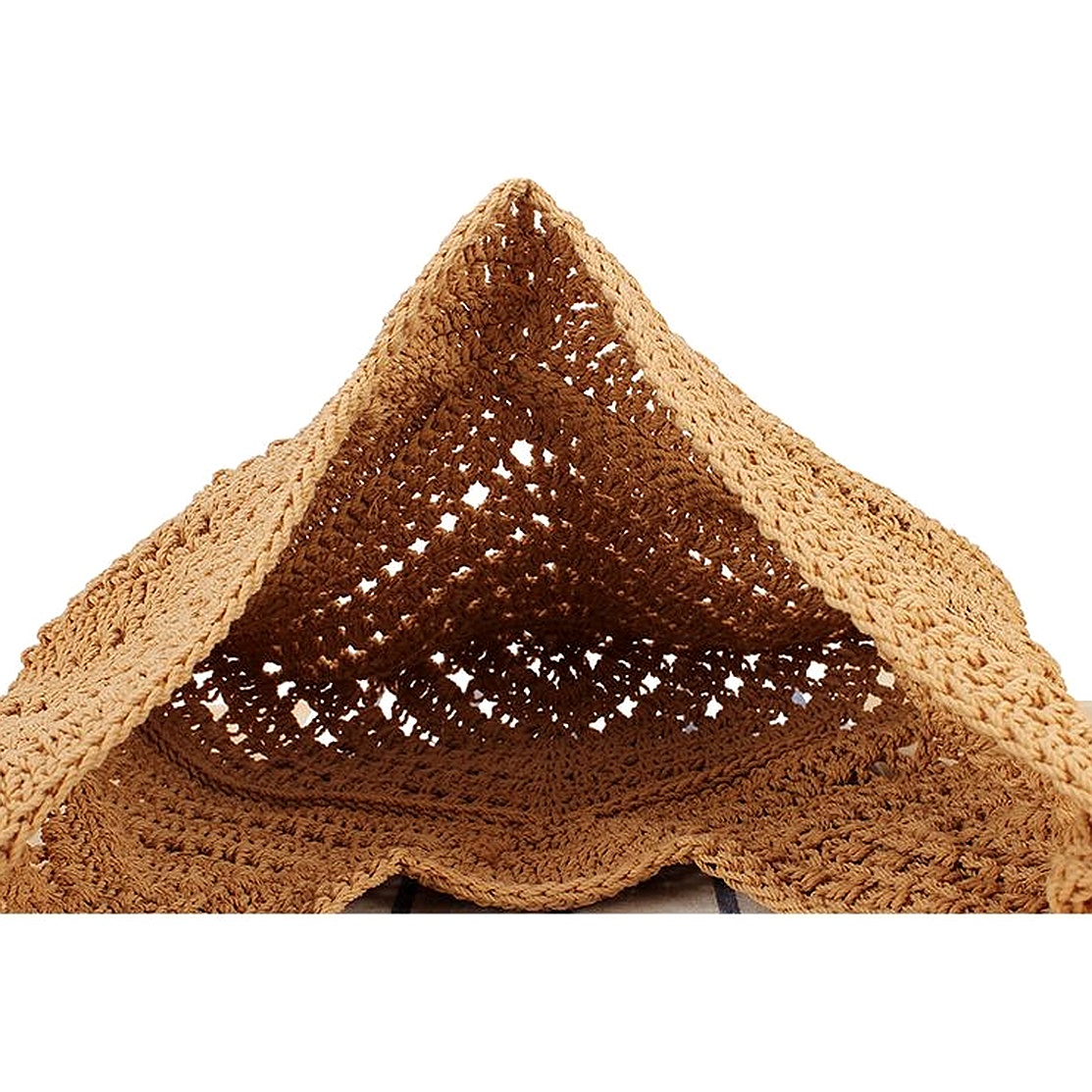 Fashion Straw Handwoven Niche Hollow Triangle Commuter Shoulder Seaside Holiday Bag - Image 3
